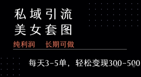 私域卖套图每天3-5单 每单利润99-2张+-优优云网创